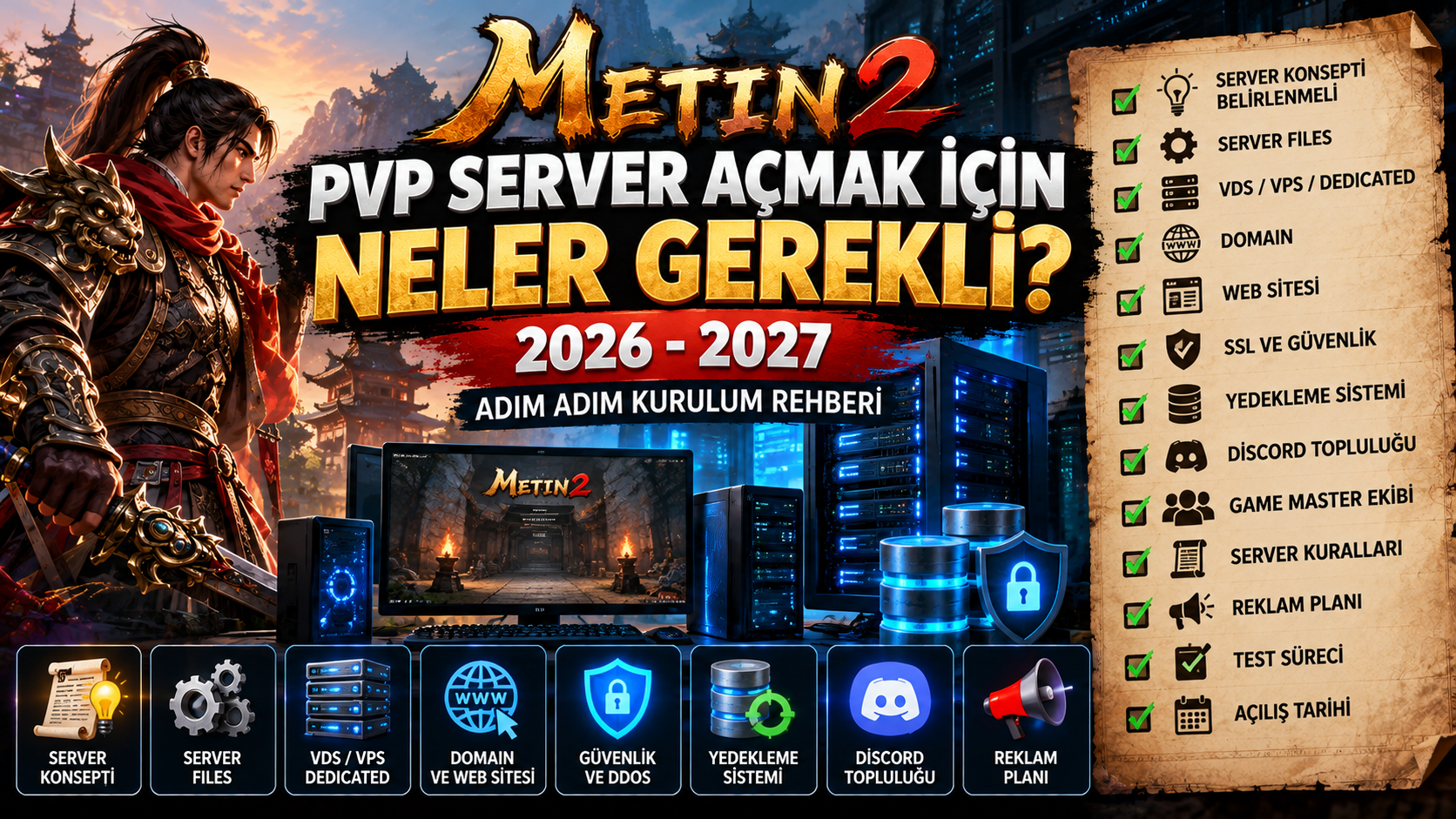 Metin2 PVP Server Açmak İçin Neler Gerekli? 2026–2027 Kurulum Rehberi