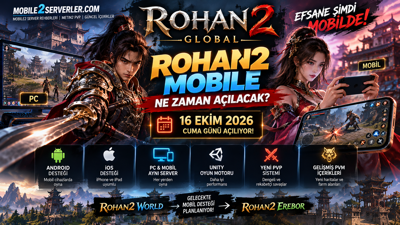 Rohan2 Mobile Ne Zaman Açılacak? Rohan2 Global PC ve Mobil Oynanış – 16 Ekim 2026