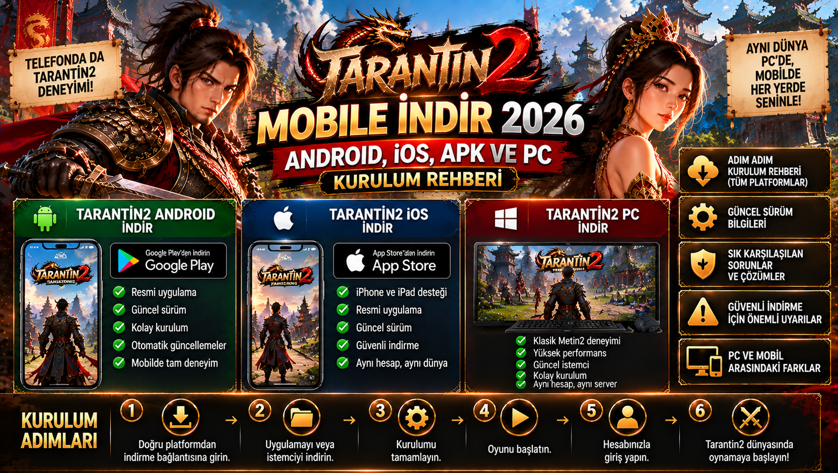 Tarantin2 Mobile İndir 2026: Android, iOS, APK ve PC Kurulum Rehberi