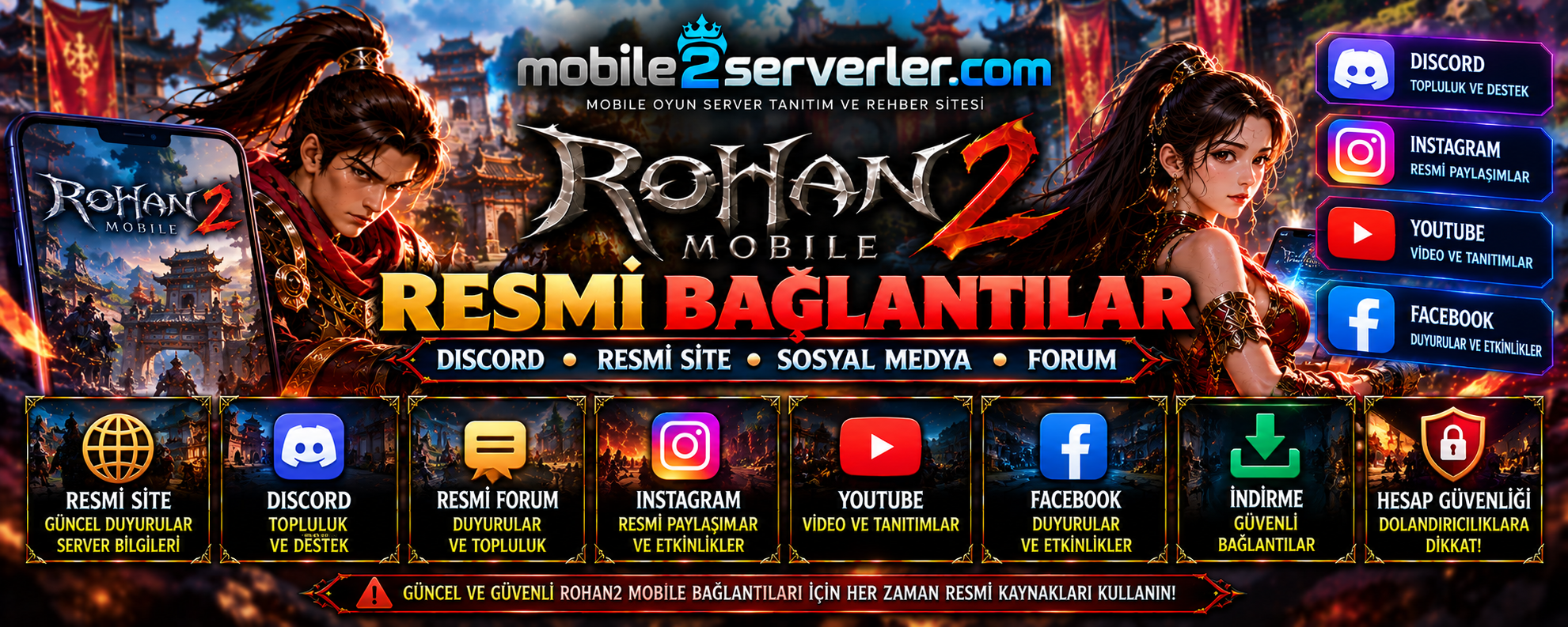 Rohan2 Mobile Discord, Resmî Site ve Sosyal Medya Bağlantıları 2026
