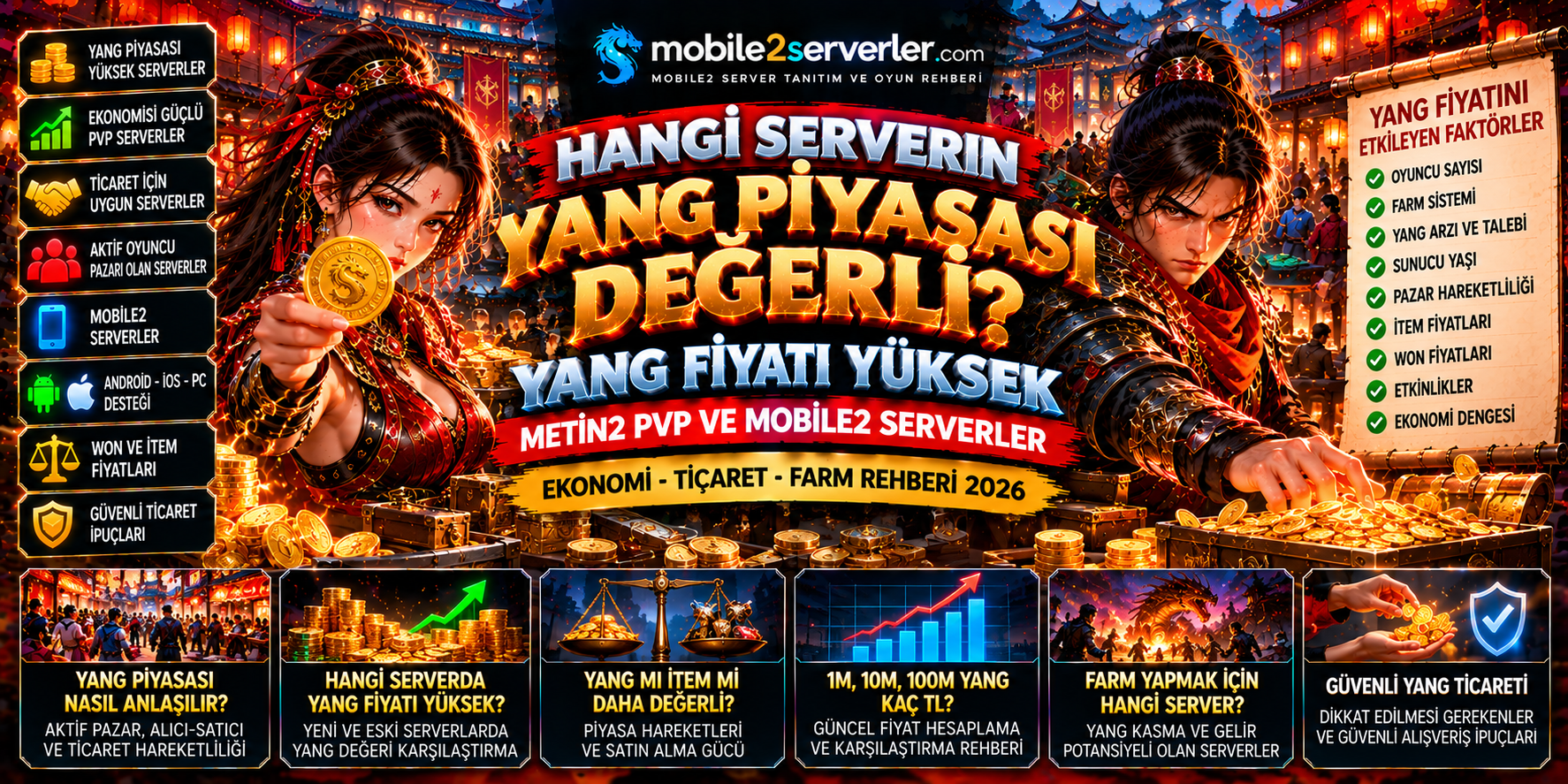 Hangi Serverın Yang Piyasası Değerli? Yang Fiyatı Yüksek Metin2 PVP ve Mobile2 Serverler 2026