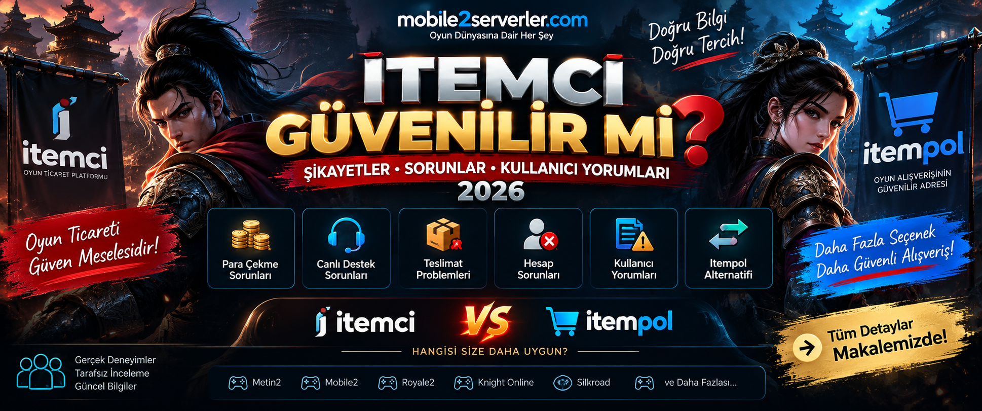 Itemci Güvenilir mi? Itemci Şikayetleri, Sorunları ve Kullanıcı Yorumları