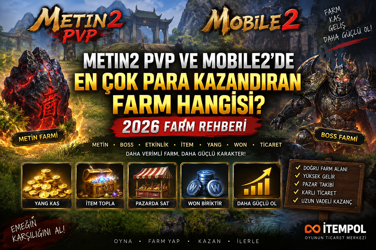 Metin2 PVP ve Mobile2’de En Çok Para Kazandıran Farm