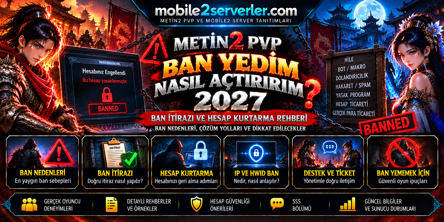 Metin2 PVP Ban Yedim Nasıl Açtırırım? 2027 – Ban İtirazı ve Hesap Kurtarma Rehberi