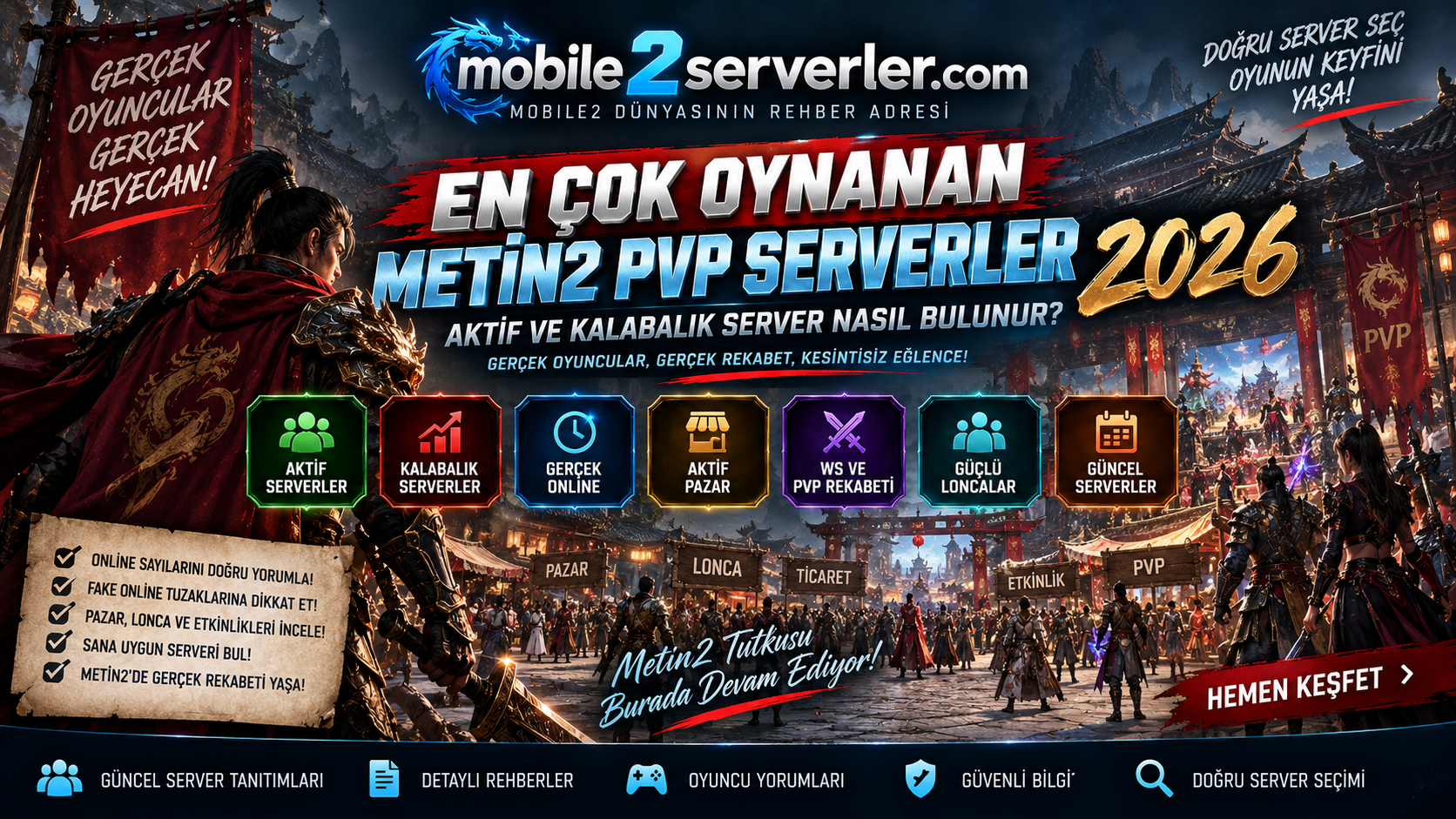 En Çok Oynanan Metin2 PVP Serverler 2026: Aktif ve Kalabalık Server Nasıl Bulunur?