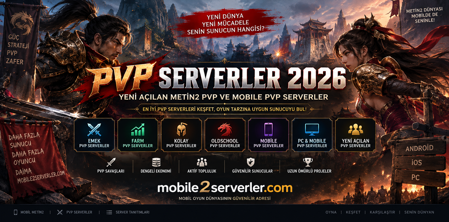 PVP Serverler 2026 – Yeni Açılan Metin2 PVP ve Mobile PVP Serverler