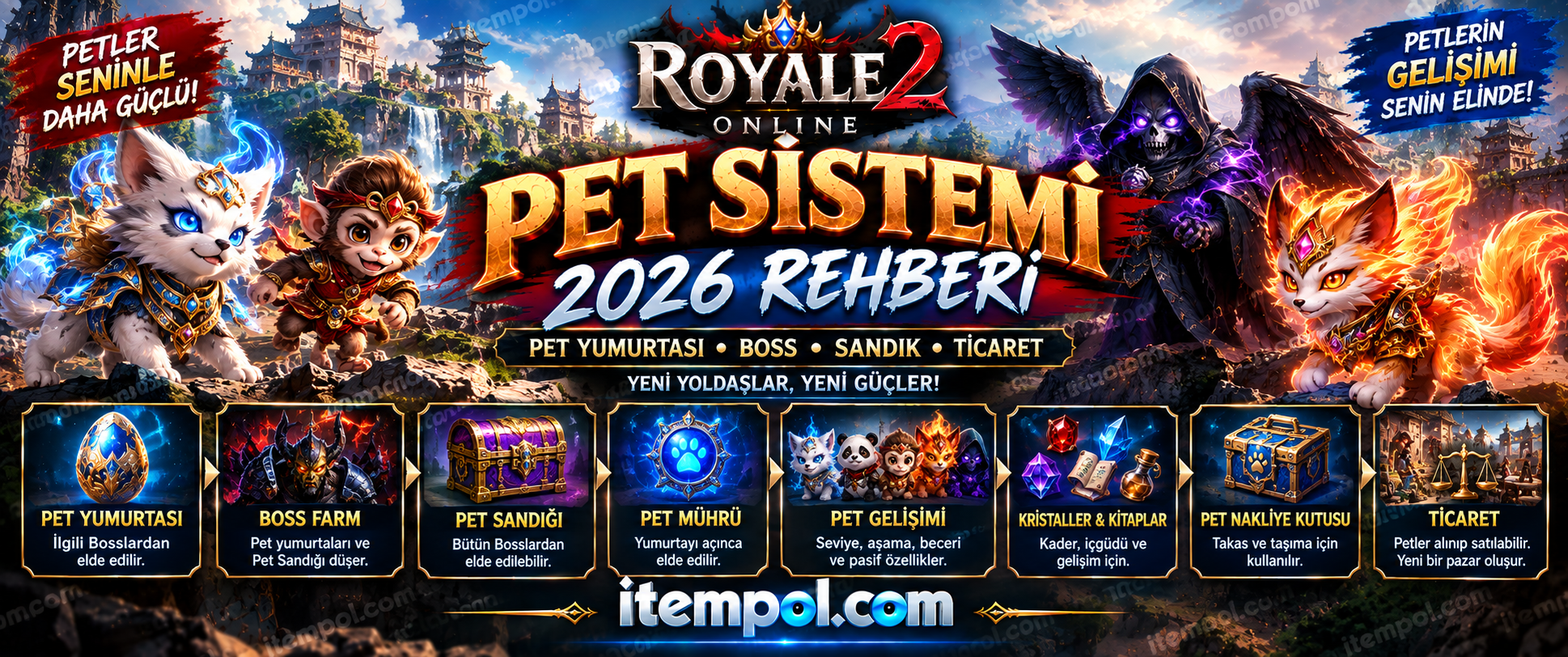 Royale2 Pet Yumurtası Nasıl Düşürülür? Bosslar, Pet Sandığı ve Pet Ticareti 2026
