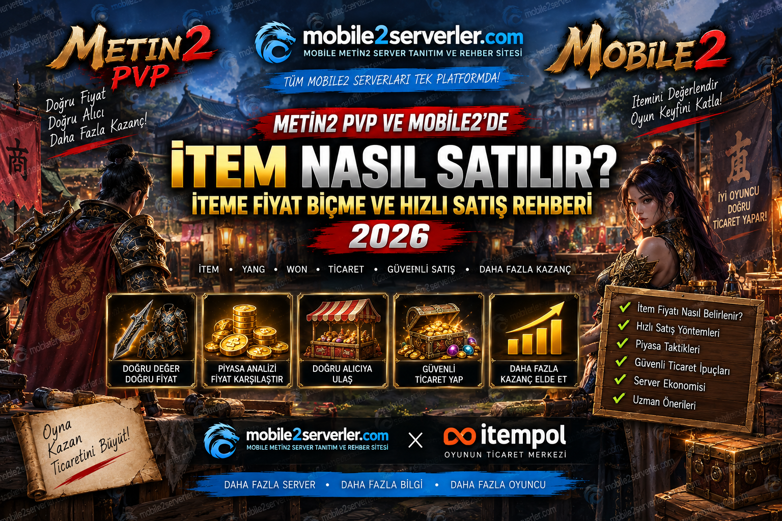 Metin2 PVP ve Mobile2’de Item Nasıl Satılır?