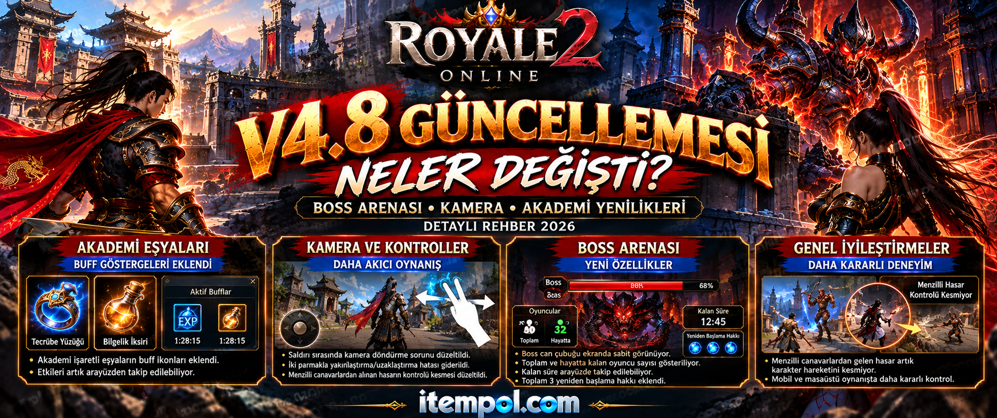 Royale2 Güncelleme v4.8: Neler Değişti? Boss Arenası, Kamera ve Akademi Yenilikleri