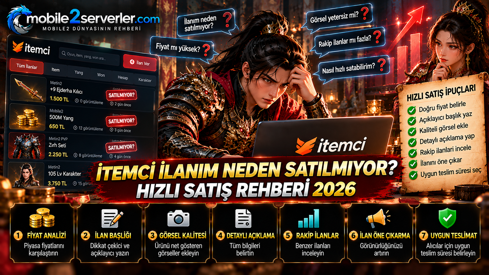 İtemci İlanım Neden Satılmıyor? İlanı Hızlı Satmak İçin Ne Yapılır? 2026