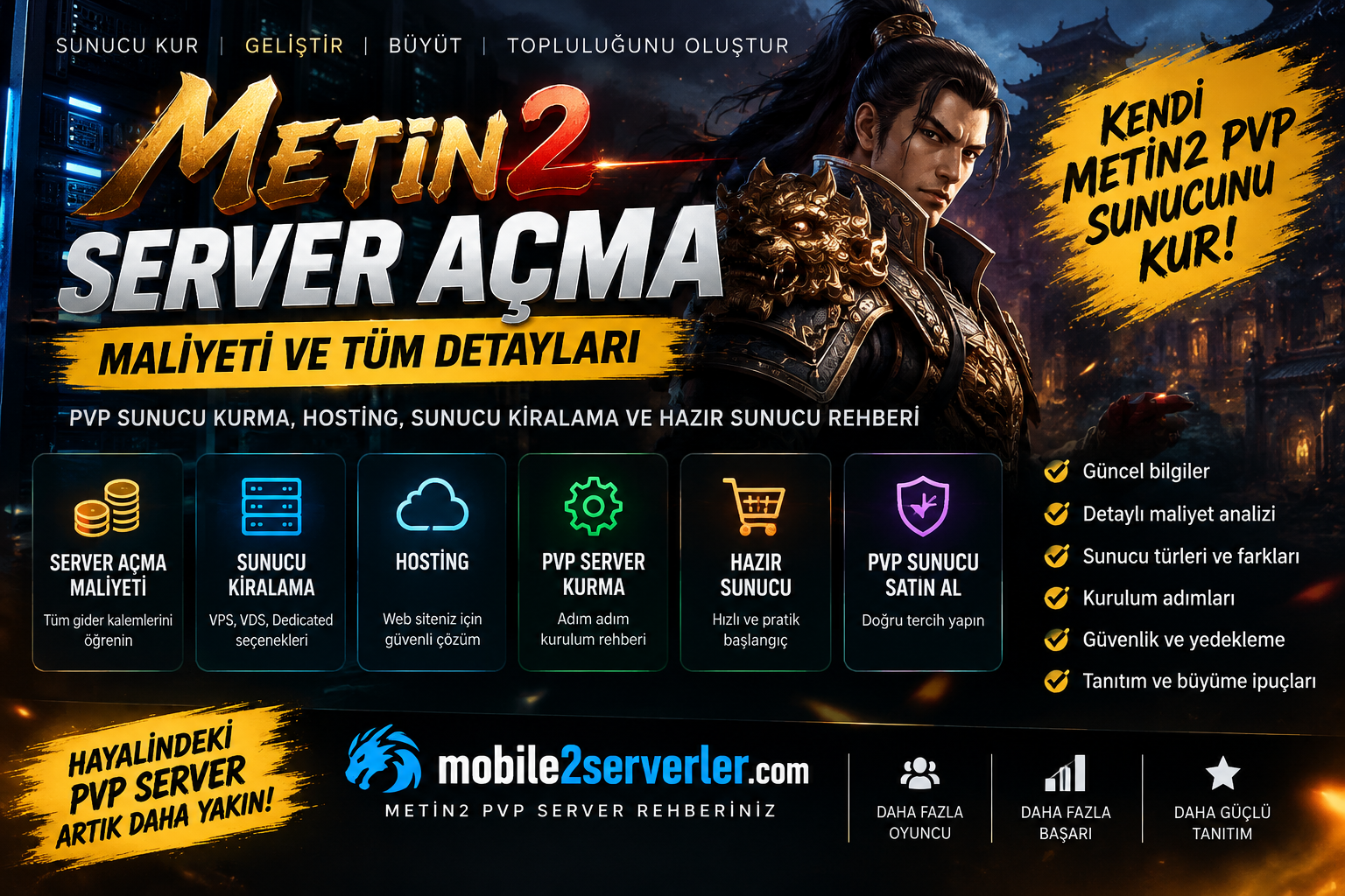 Metin2 PVP Server Açma Maliyeti 2026: Hosting, Sunucu Kiralama ve Hazır Sunucu Rehberi
