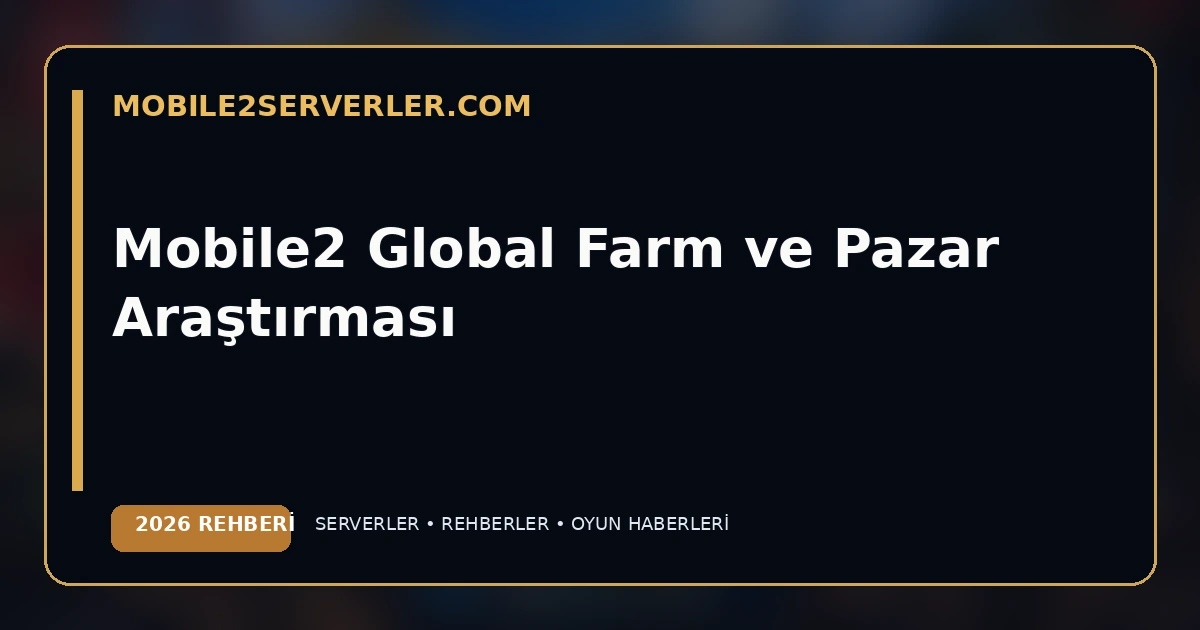 Mobile2 Global Farming and Market Research Guide 2026