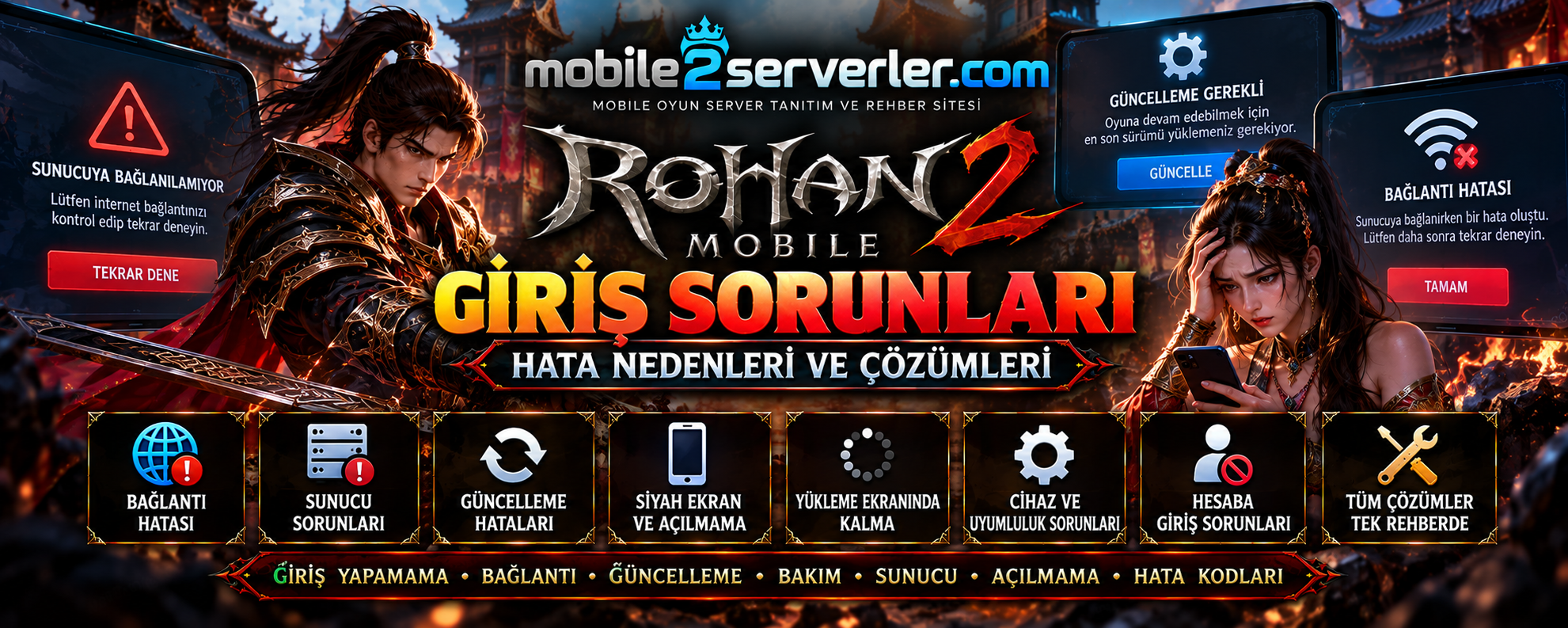Rohan2 Mobile Giriş Yapamıyorum 2026: Bağlantı, Güncelleme, Sunucu ve Açılmama Sorunları