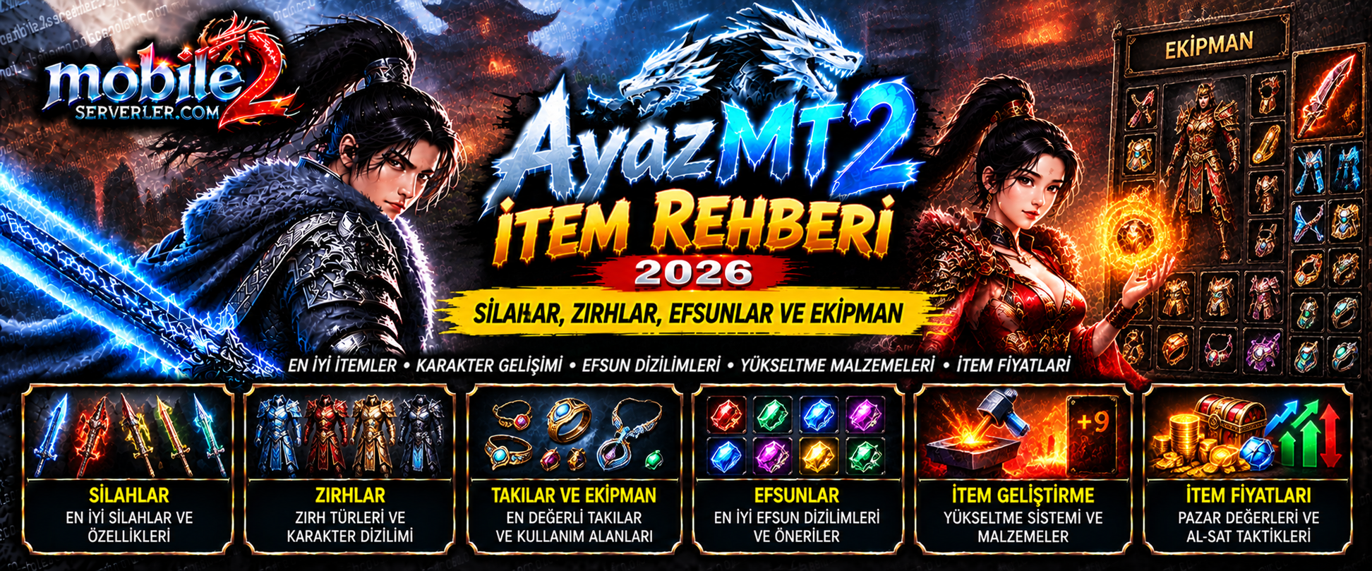 AyazMT2 İtem Rehberi 2026: Silahlar, Zırhlar, Efsunlar ve Ekipman Geliştirme