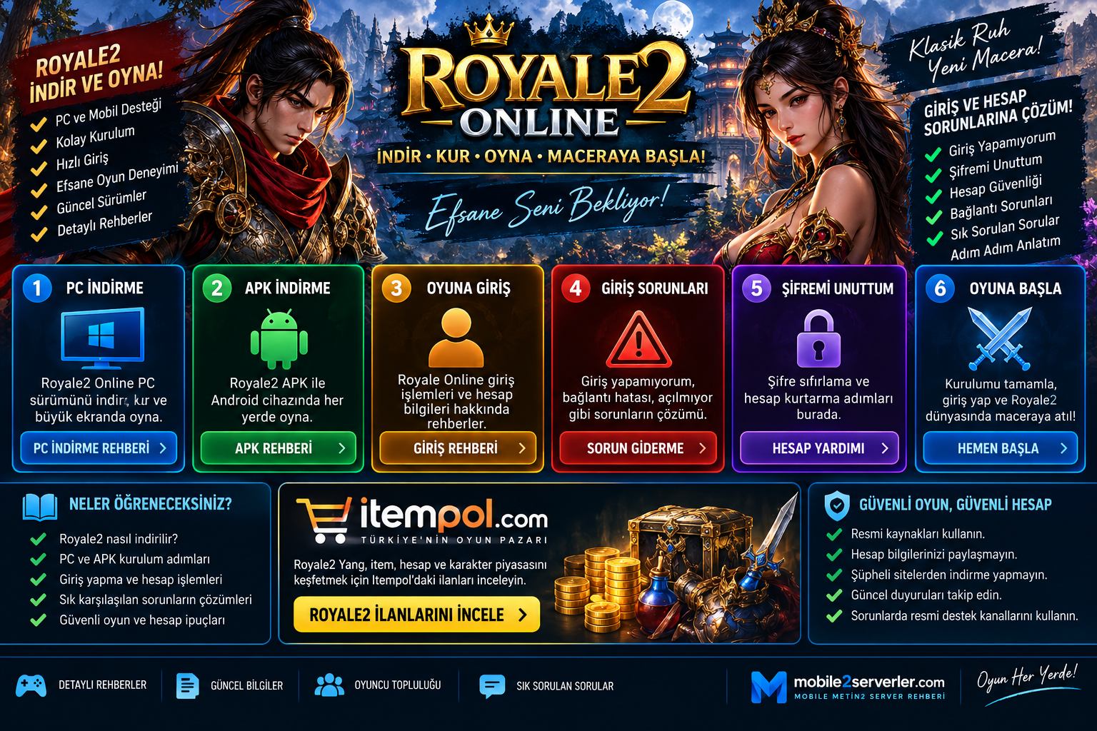 Royale2 Online İndir 2026: PC, APK, Giriş ve Şifre Sorunları Rehberi