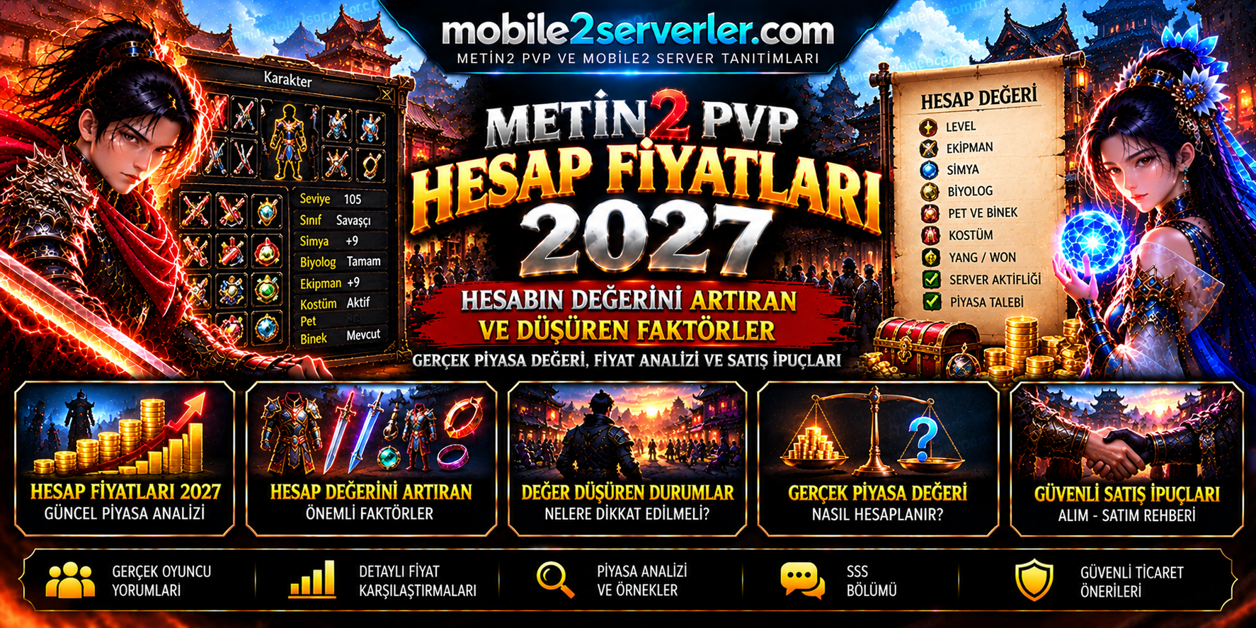 Metin2 PVP Hesap Fiyatları 2027 – Hesabın Değerini Artıran ve Düşüren Faktörler
