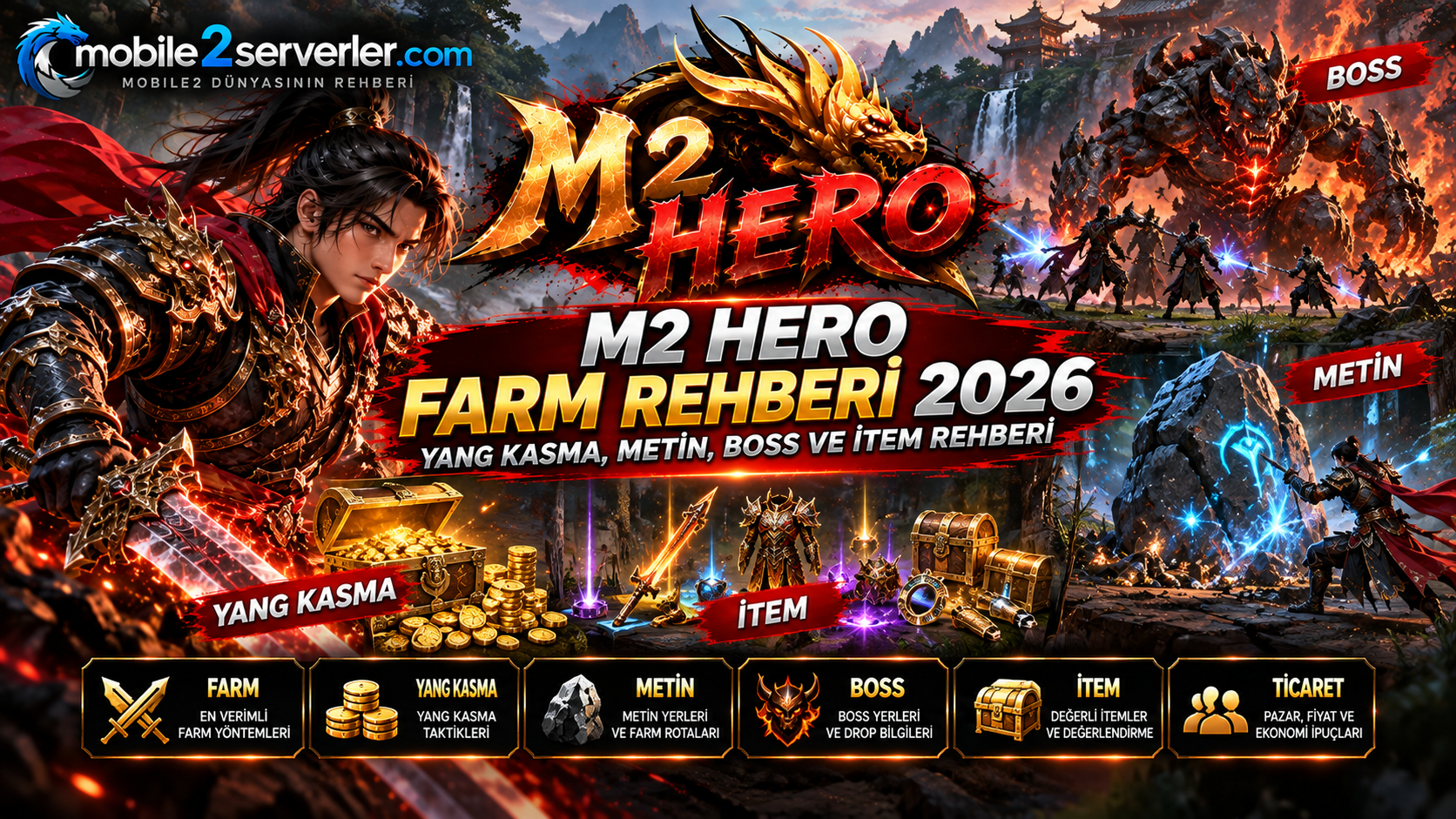 M2 Hero Farm Rehberi 2026: Yang Kasma, Metin, Boss ve İtem